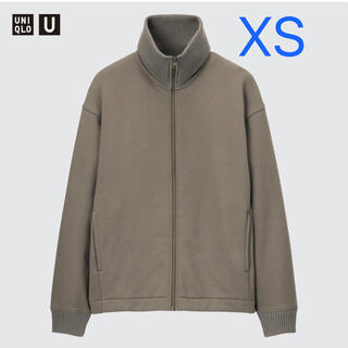 ユニクロ(UNIQLO)のユニクロ UNIQLO U ボアスウェットトラックジャケット XS カーキ 新品(スウェット)