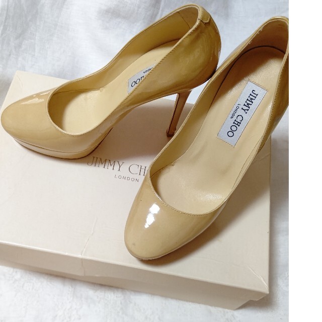 JIMMYCHOO ジミーチュウ ベージュ 23.5cm ROMY85 | angeloawards.com