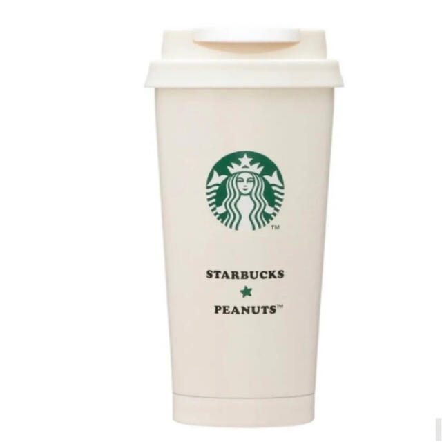 Starbucks Coffee(スターバックスコーヒー)の【新品未使用】チケット付き！スタバ スヌーピー タンブラー ホワイト インテリア/住まい/日用品のキッチン/食器(タンブラー)の商品写真