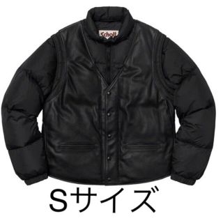 シュプリーム(Supreme)のsupreme schott  down leather vest puffy (レザージャケット)