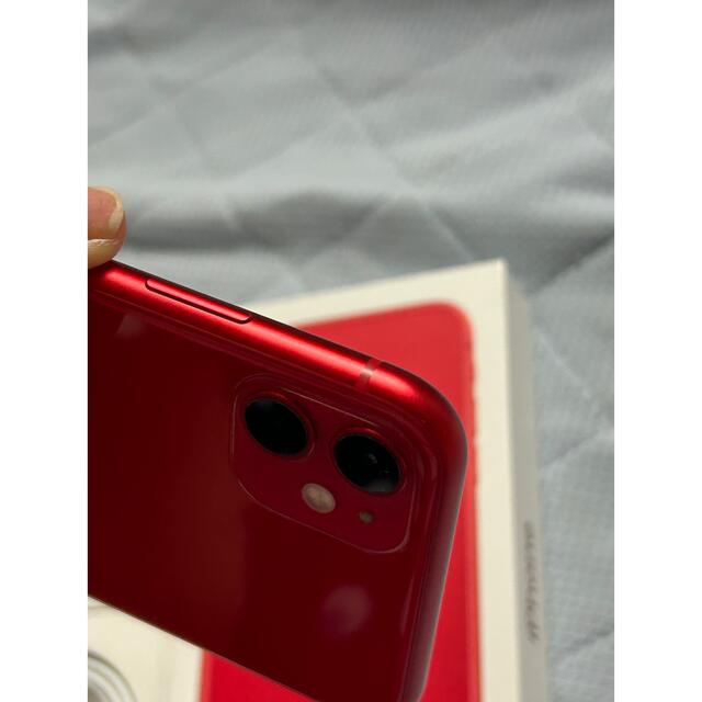 iPhone(アイフォーン)のApple iPhone11 64GB Red SIMフリー  レッド スマホ/家電/カメラのスマートフォン/携帯電話(スマートフォン本体)の商品写真