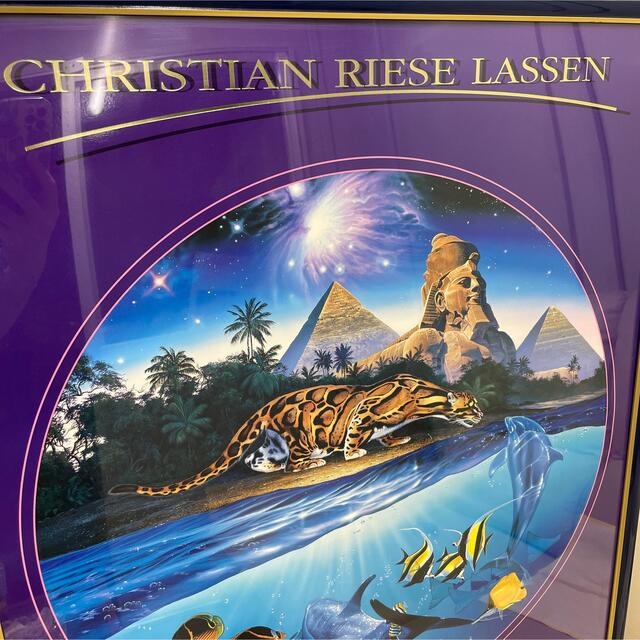 クリスチャン・ラッセン 海 イルカ ピラミッド ヒョウ ポスター 複製画
