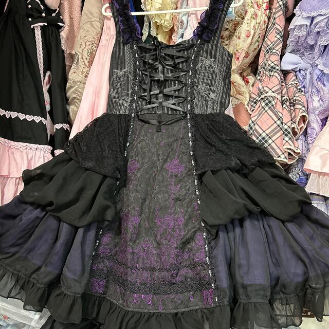 美品　h.NAOTO FRILL　ワンピース　懐古ロリィタ　ジャンパースカート