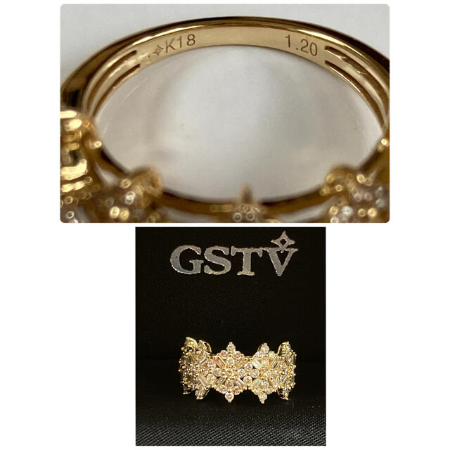 ★GSTV★K18 YG 1.20ct ブラウンダイヤモンド 指輪リング レディースのアクセサリー(リング(指輪))の商品写真