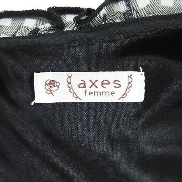 axes femme(アクシーズファム)のアクシーズファム ワンピース ノースリーブ ロング丈 チェック M ブラック レディースのワンピース(ロングワンピース/マキシワンピース)の商品写真