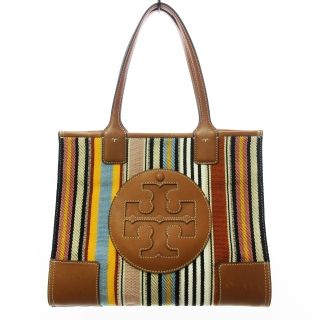 トリーバーチ(Tory Burch)のトリーバーチ トートバッグ ハンドバッグ 肩掛け 鞄 キャンバス×レザー ロゴ(トートバッグ)