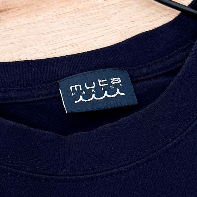 【ムータマリン】muta MARINE イカリ錨ロゴ 半袖Tシャツ S 紺×白 メンズのトップス(Tシャツ/カットソー(半袖/袖なし))の商品写真