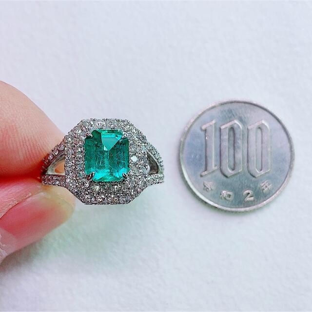 買い物代行 - ☆1.6ct☆✨エメラルド1.1ctダイヤモンドプラチナリング