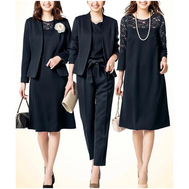 ZARA - セレモニーワンピース 万能4点セット ママ ネイビー お ZARA - セレモニーワンピース 万能4点セット ママ ネイビー お