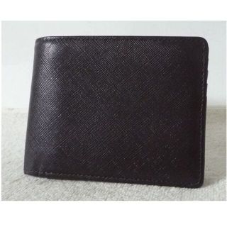 良品　アシュフォード　ASHFORD　ダークブラウン　二つ折り　財布　ウォレット(折り財布)