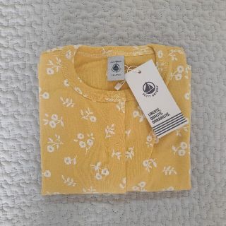 プチバトー(PETIT BATEAU)の新品☆petit bateau 長袖カーディガン　4ans/104cm(カーディガン)