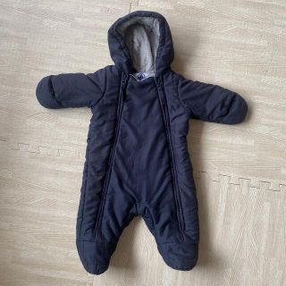 プチバトー PETITBATEAU ダブルファスナーカバーオール 6カ月67cm