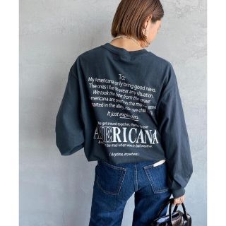 アメリカーナ(AMERICANA)の未使用　アメリカーナ 丸胴 バックロゴプリントロンT(Tシャツ/カットソー(七分/長袖))