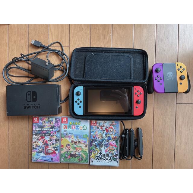 Nintendo Switch(ニンテンドースイッチ)のNintendo switch 本体 カセット付き 箱無し エンタメ/ホビーのゲームソフト/ゲーム機本体(家庭用ゲーム機本体)の商品写真