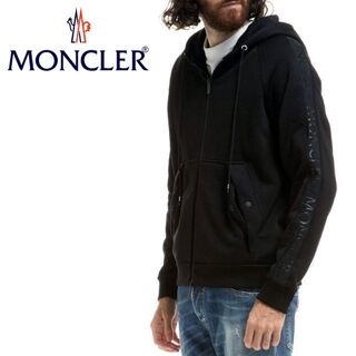 送料無料 59 MONCLER モンクレール 8G7A100 809FB ネイビー パーカー フーディ フードロゴ刺繍 size S