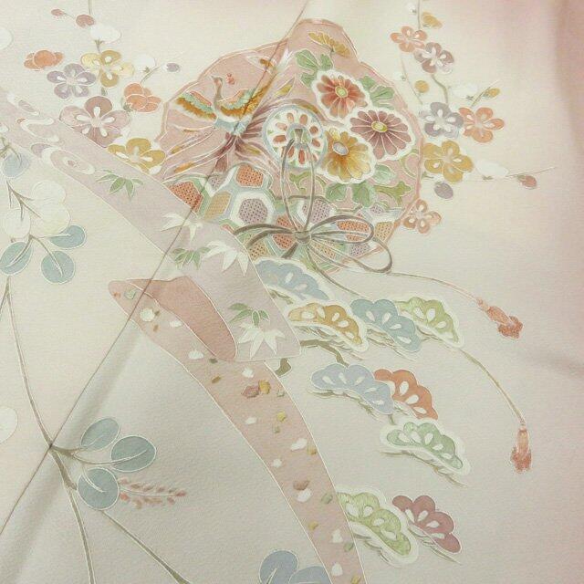 蘇州刺繍 中国刺繍 着物 付下げ 付け下げ 訪問着 A768-8 M【中古】の