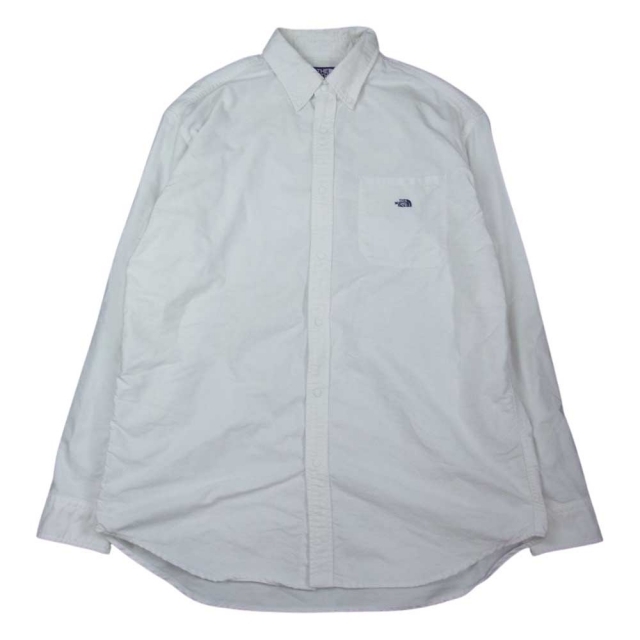 THE NORTH FACE(ザノースフェイス)のTHE NORTH FACE ノースフェイス NT3118N  PURPLE LABEL Cotton Polyester OX B.D. Shirt パープル レーベル コットン ポリエステル オックス ボタン ダウン 長袖 シャツ  ホワイト系 M【中古】 メンズのトップス(シャツ)の商品写真