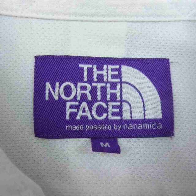 THE NORTH FACE(ザノースフェイス)のTHE NORTH FACE ノースフェイス NT3118N  PURPLE LABEL Cotton Polyester OX B.D. Shirt パープル レーベル コットン ポリエステル オックス ボタン ダウン 長袖 シャツ  ホワイト系 M【中古】 メンズのトップス(シャツ)の商品写真