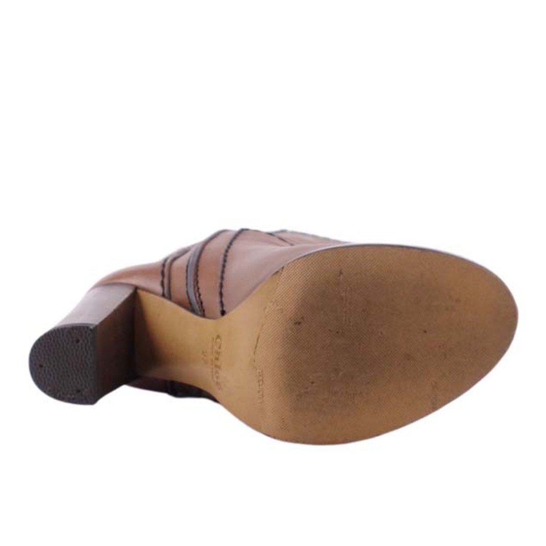 Chloe(クロエ)のクロエ ブーツ カーフレザー ヒール シューズ 靴 レディース 37 ブラウン レディースの靴/シューズ(ブーツ)の商品写真