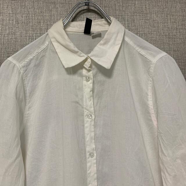 H&H(エイチアンドエイチ)のH&M アメリカ古着　ビンテージ　白シャツ　古着　used アメリカ輸入 レディースのトップス(シャツ/ブラウス(長袖/七分))の商品写真