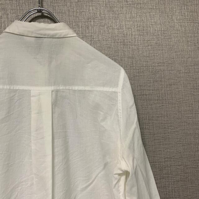 H&H(エイチアンドエイチ)のH&M アメリカ古着　ビンテージ　白シャツ　古着　used アメリカ輸入 レディースのトップス(シャツ/ブラウス(長袖/七分))の商品写真