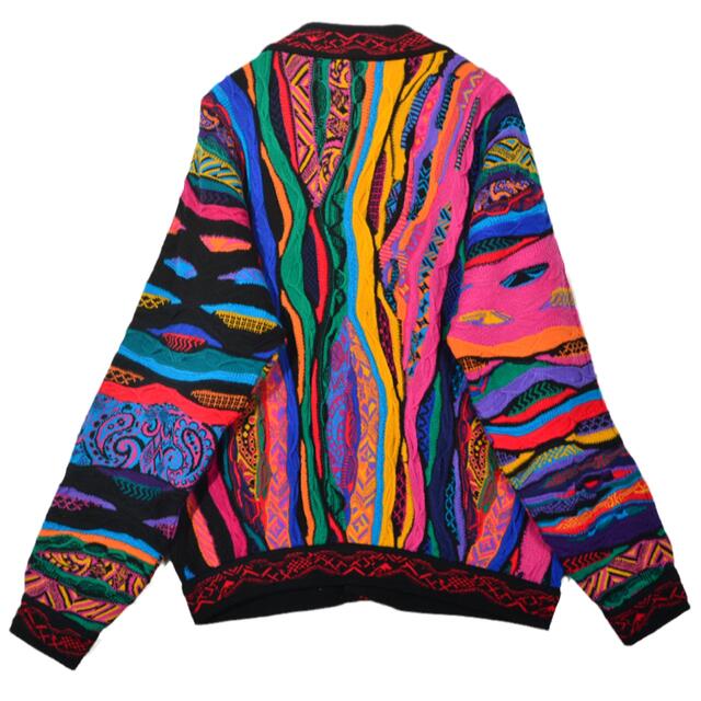 COOGI(クージー)のレア！COOGI クージー　カーディガン　柄ニット　マルチカラー　ヴィンテージ メンズのトップス(カーディガン)の商品写真