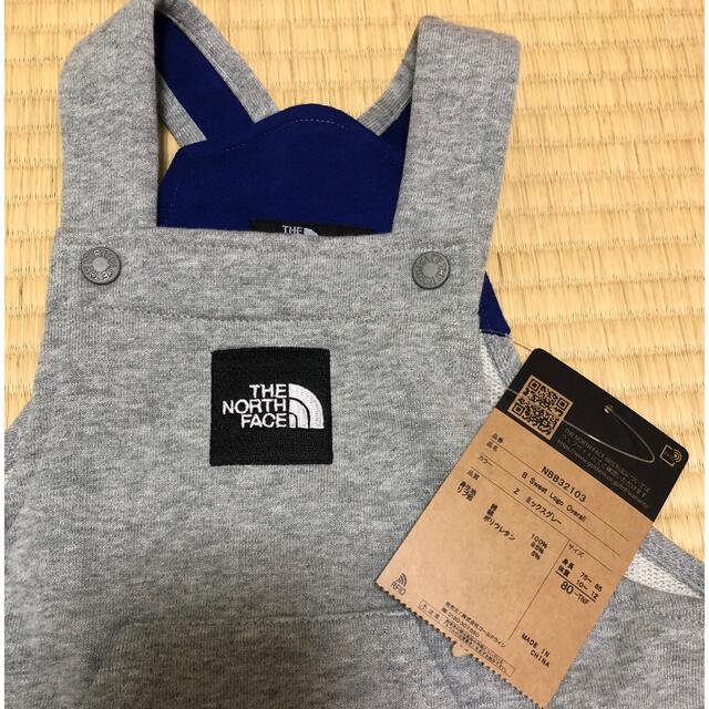 THE NORTH FACE(ザノースフェイス)のTHE NORTH FACE オーバーオール　グレー　80新品未使用 キッズ/ベビー/マタニティのベビー服(~85cm)(カバーオール)の商品写真