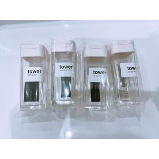 tower スパイスボトル 4個セット(キッチン収納)