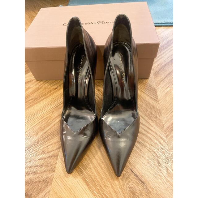 美品☆Gianvito Rossi☆ジャンビトロッシ☆サンダル黒☆38ドゥロワ