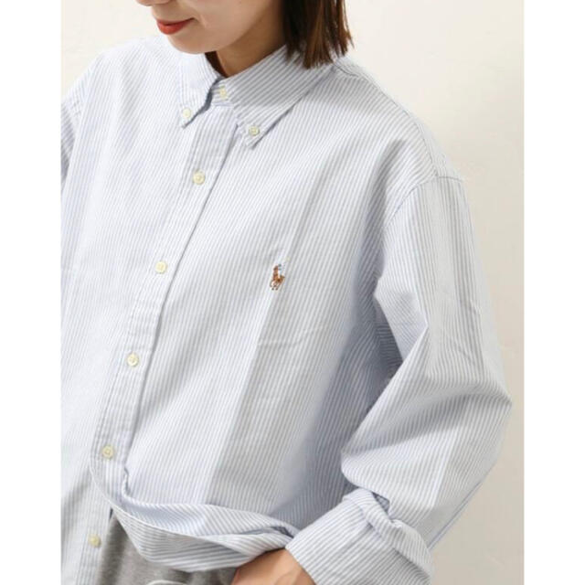 シャツ/ブラウス(長袖/七分)美品ラルフローレンストライプシャツ6スリムフィット