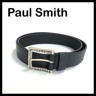 安い正規品 PaulSmith ポールスミス ベルト メンズ ブラック 黒 5穴 イタリア製 ベルト