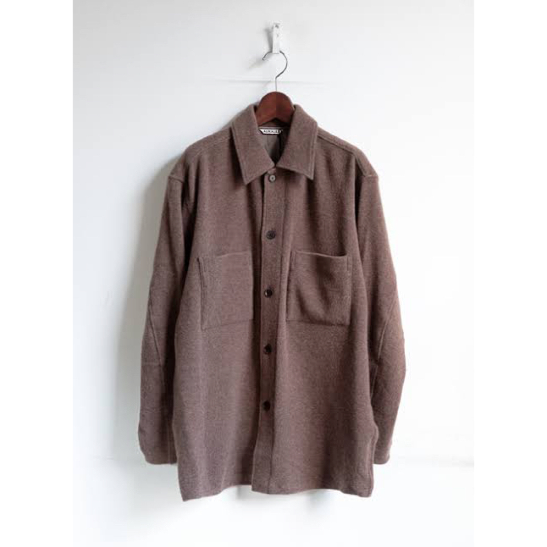 CASHMERE WOOL BRUSHED JERSEY BIG SHIRTS