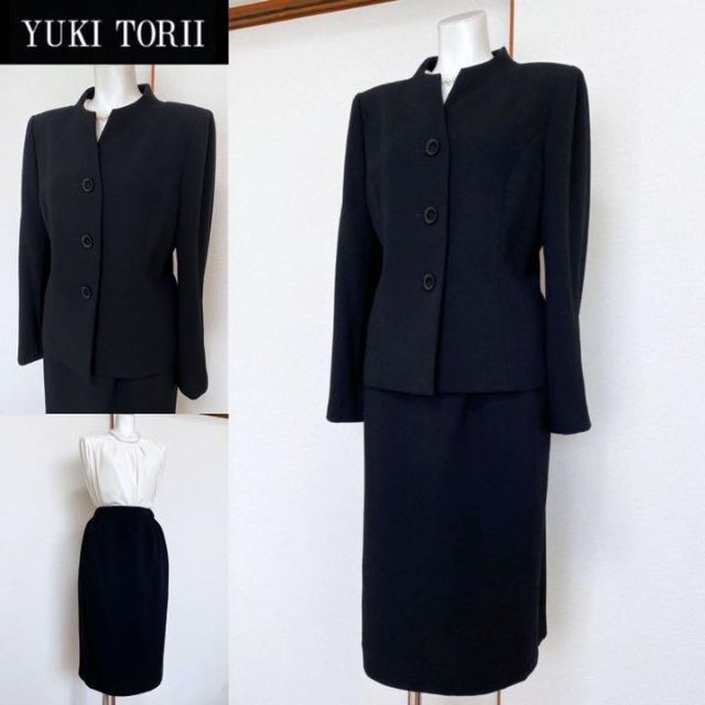 美品】YUKI TORII ブラックフォーマル 高級喪服礼服スーツ 超人気 51.0