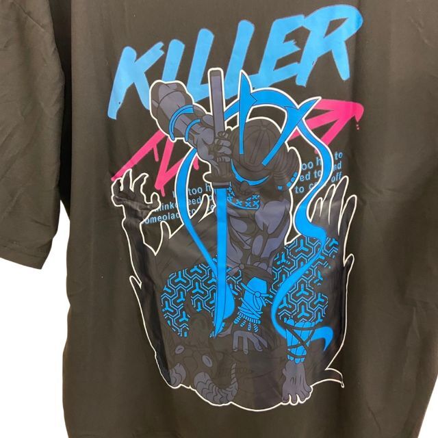 メンズ　オーバーサイズプリントTシャツ　サムライ・ブラック・XL メンズのトップス(Tシャツ/カットソー(半袖/袖なし))の商品写真