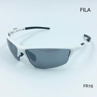 フィラ(FILA)のフィラ　FILA一眼サングラス SF4023J-81 ホワイト　グレー(サングラス/メガネ)