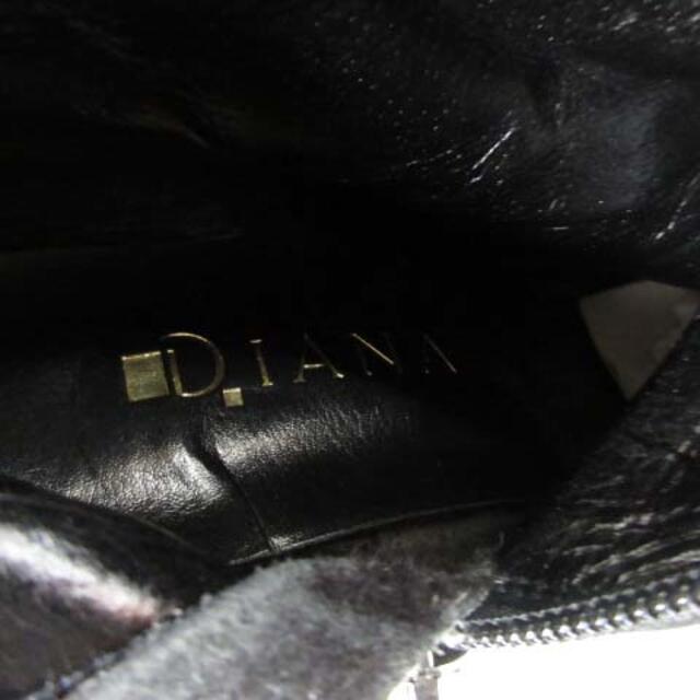 DIANA(ダイアナ)のダイアナ ロングブーツ チャンキーヒール ベルト サイドジップ 黒 24.0 靴 レディースの靴/シューズ(ブーツ)の商品写真