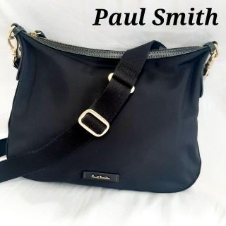 ポールスミス(Paul Smith)の美品✨　ポールスミス　ナイロン　ショルダーバッグ　ロゴ　ブラック　ボルドー　黒(ショルダーバッグ)