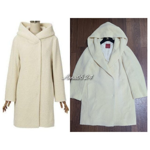 美品】 AMACA×PONTETORTO アマカ ボア フード コート T2BYx8f2ap