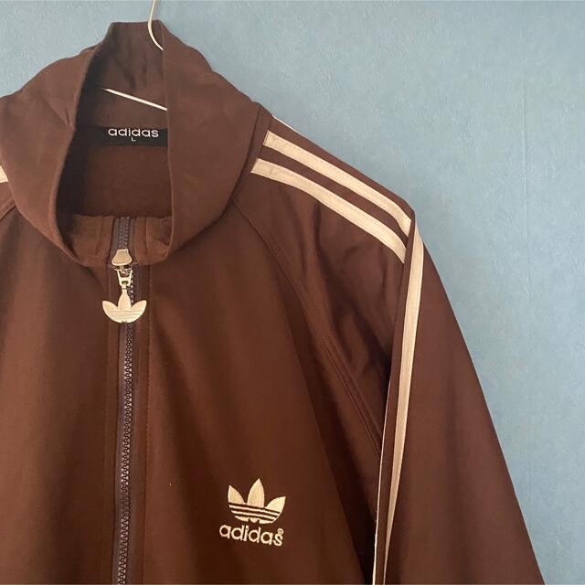 80s adidas track jacket brown