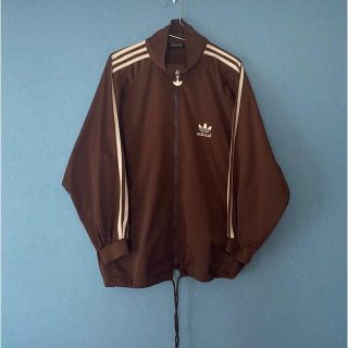 80s adidas track jacket brown