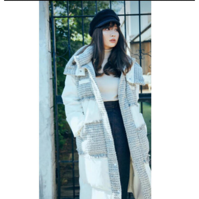 herlipto  Tweed Shell Down Long Coat