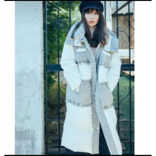 herlipto  Tweed Shell Down Long Coat