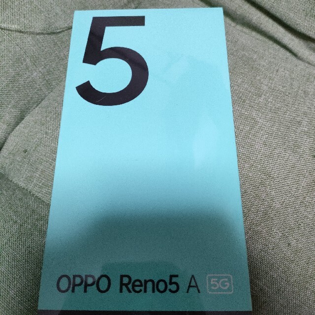 2022激安通販 OPPO - Reno5A　アイスブルー　デュアルSIM　SIMフリー　新品未開封 Oppo スマートフォン本体