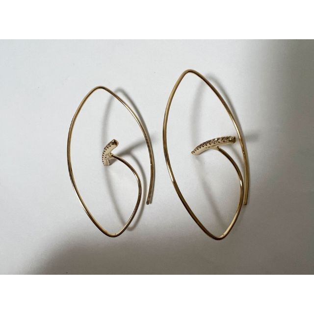 リバーシブルタイプ ヒロタカ ゴサマー フローティングピアス Mサイズ ダイヤモンド 0.12ct ピアス hirotaka ゴサマー フローティング ピアス