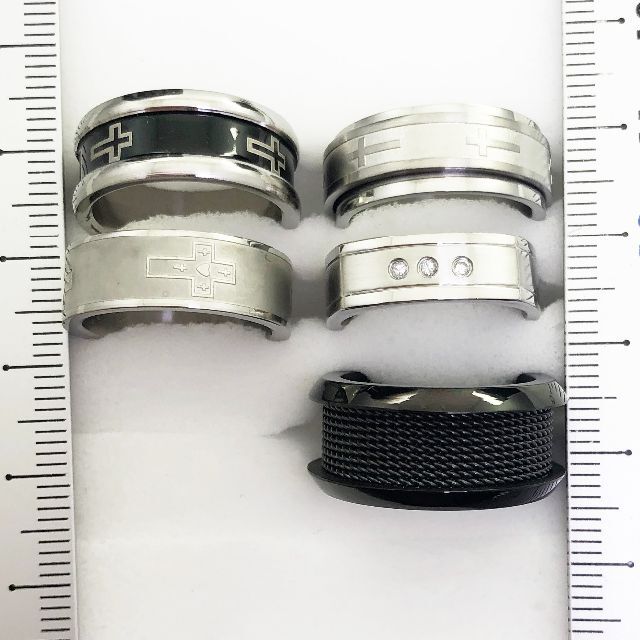 13号　サージカルステンレス　高品質　まとめ売り　指輪　ring632 レディースのアクセサリー(リング(指輪))の商品写真