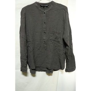 ザラ(ZARA)のプロフ必読!ZARA WOMANレーヨンプル長袖シャツ/良品グレーチャコール5(Tシャツ(長袖/七分))