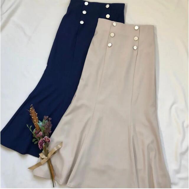 しまむら(シマムラ)のしまむら マーメイドマリンスカート ベージュ  Lサイズ レディースのスカート(ロングスカート)の商品写真