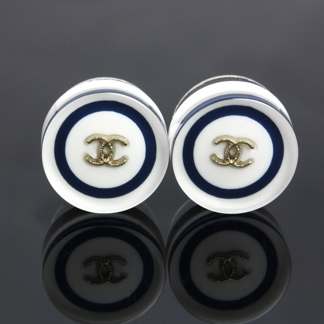 クラシック CHANEL CHANEL(新品・未使用品) 箱付 青 白 ブルー
