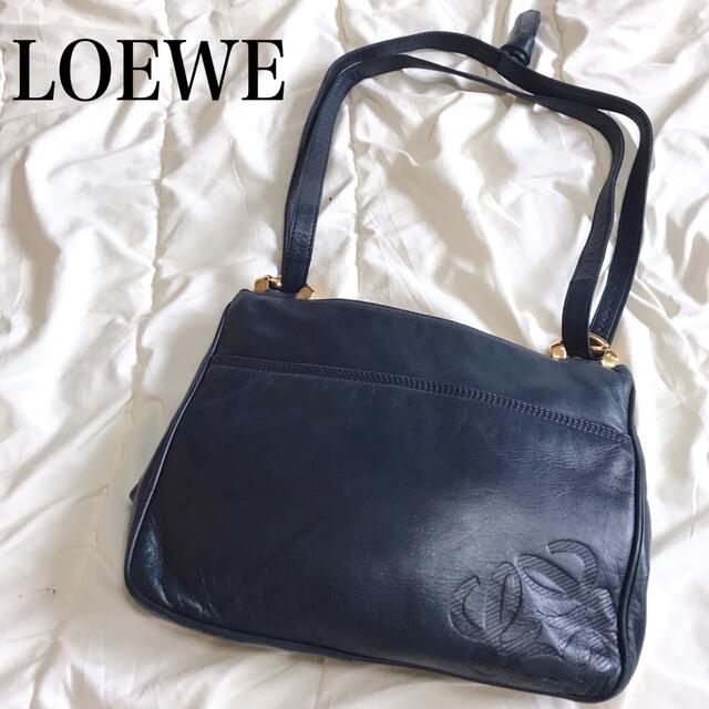 LOEWE ロエベ ヴィンテージ アナグラム ショルダーバッグ レザー