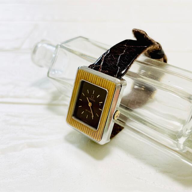 OMEGA(オメガ)の最終お値下げ オメガ OMEGA デヴィル ゴールド シルバー 四角 レディース レディースのファッション小物(腕時計)の商品写真